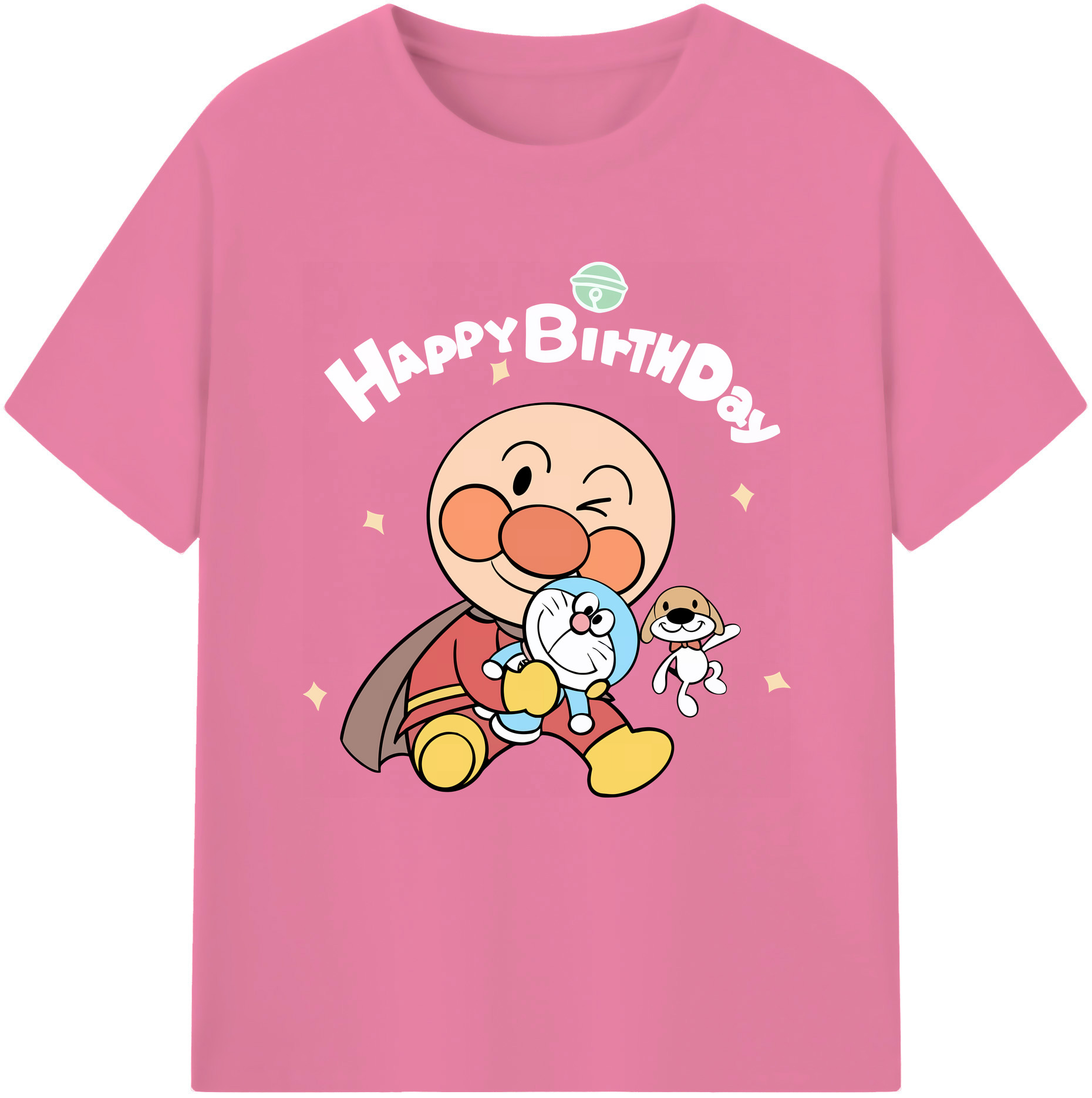 （画像用） アンパンマン Anpanman 綿100％半袖Tシャツ（フロントプリント）